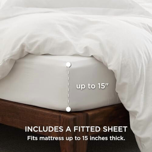 Ensemble de housse de couette Queen – Microfibre de polyester, 3 pièces 1