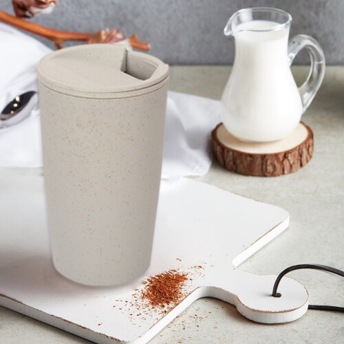 Mug à café en paille de blé de 414 ml (14 oz) avec couvercle 1