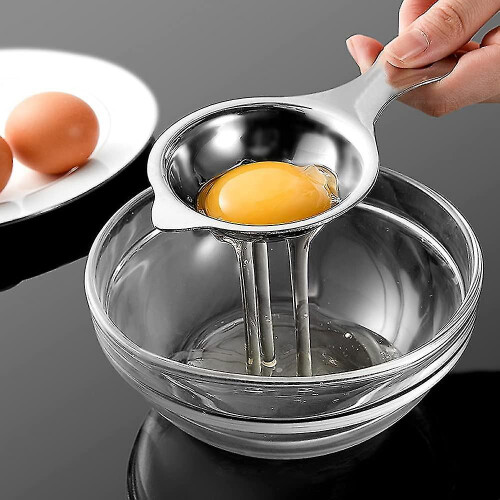 Stainless Steel Egg Divider Egg Yolk White Separator Egg Extractor Tool 1