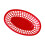 Red Oval Hollow Drain Basket Plastic Double-Layer 1 Pc 2