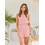 Conjunto de verão feminino de 2 peças em algodão e linho 2