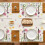 Ensemble de 6 sets de table à motifs floraux et papillons, 30 x 45 cm 5