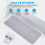 Tapis de baignoire antidérapant gris extra long avec ventouses 4