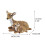 Ornament cerb mamă și căprioară, plastic cu blană artificială, 14 cm 5