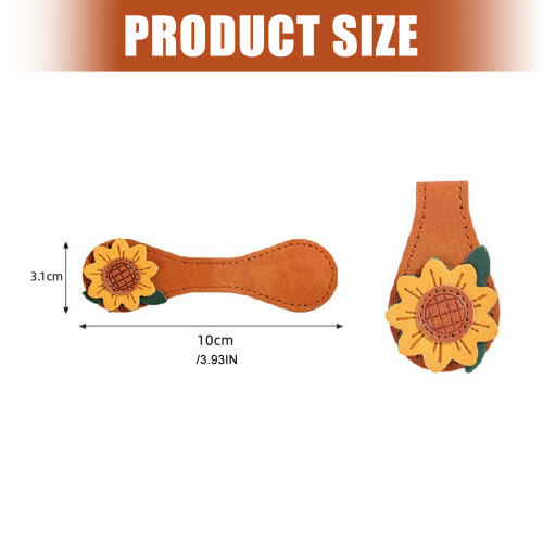 Sunflower Inspired Page Holder Soft Handcrafted Leather-1 2