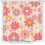 Blommig duschdraperi, vintage solrosmönster, 72x72 4