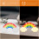 Regnbue LED skrivebordslampe PVC 30x16cm 5