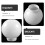 Abat-jour globe en acrylique blanc 20 cm 5