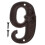 Cast Iron Metal Digital Numbers Vintage Stickers 4