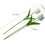 Tulipas artificiais brancas, 34 cm (13,5 polegadas), 12 unidades 2
