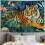 Tiger Jungle -seinävaate, 60x50 tuumaa 2