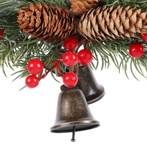 Couronne de Noël artificielle avec cloches de 45 cm 2
