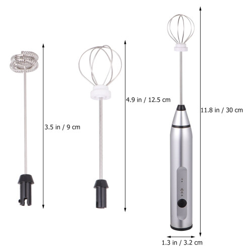 Rechargeable Stainless Steel Coffee Whisk with Foam Function 2