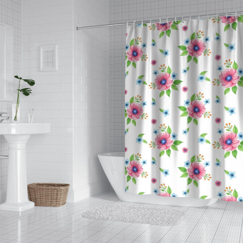 Αδιάβροχη κουρτίνα ντους με floral εκτύπωση 72" x 84" 1