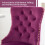 Silla de tocador de terciopelo morado con base de metal dorado. 3