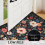 Tapis fleuri 5x7, à poils courts, antidérapant et lavable 5