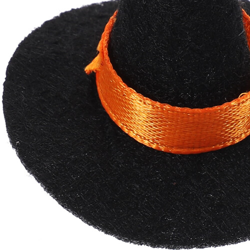 Mini chapéus de bruxa de feltro preto (pacote com 10) 1
