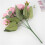 Buquê artificial de peônias rosa, 29 cm (11,4 pol.), feito de seda e plástico. 5