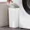 QTBIUQ Bathroom Trash Can with Popup Lid White Rectangle 2