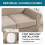 4-teiliges Sofabezug-Set für 3-Kissen-Sofas, Jacquard 5