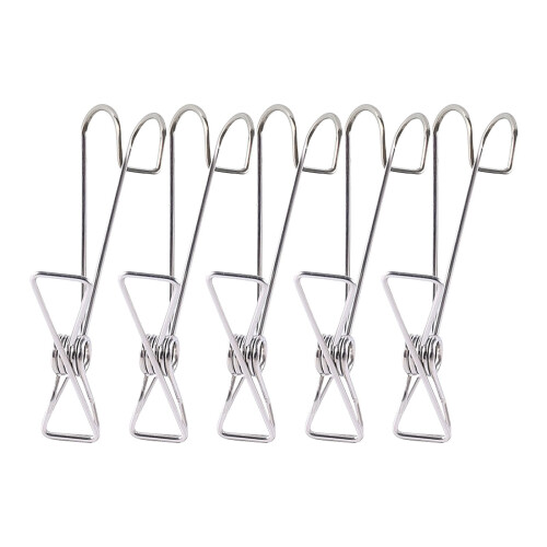 Pinces à queue longue en acier inoxydable avec crochets (5 pièces) 1