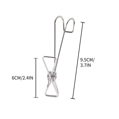 Pinces à queue longue en acier inoxydable avec crochets (5 pièces) 2