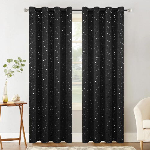 Mørkleggingsgardiner 64 x 52 tommer, polyester, 1 panel 2
