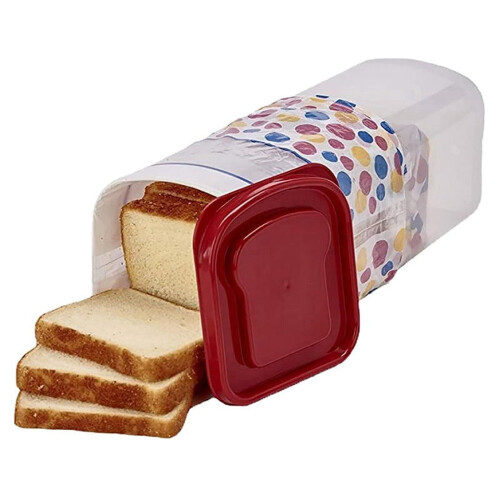 Panera de plástico transparente con tapa, 1 unidad