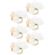 Rond de serviette hawaïen, décor tropical pour cocktail, 6 pièces