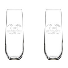 Champagneflutes/mousserende wijnglazen set van 2, 8,5