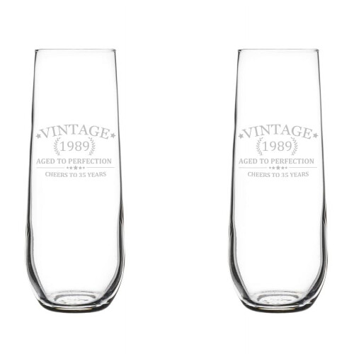 Champagneglas, mousserende vinglas, sæt med 2 stk. 8,5