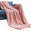 Lksixu knitted throw blanket solid color 50x60 inches 1