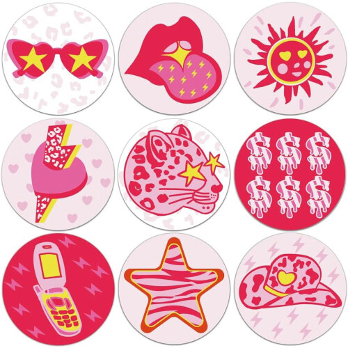 Conjunto de 9 porta-copos de madeira rosa