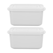Beurrier en plastique avec couvercle 700 ml, lot de 2