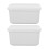 Beurrier en plastique avec couvercle 700 ml, lot de 2 1