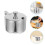 10Ensembles Conteneurs Condiments Inoxydable Pot Rond Argent 8