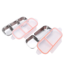 SUS304 Edelstahl-Lunchbox 27x11x5.5cm 700/600ml