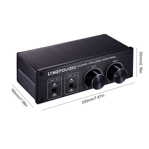 Controlador de volume de áudio passivo com XLR e RCA 1