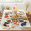 Sets de table Coq à l'aquarelle, coton et lin, 30 x 45 cm 3