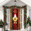 Capa de porta natalina 35x71 polegadas com estampa de Papai Noel 4