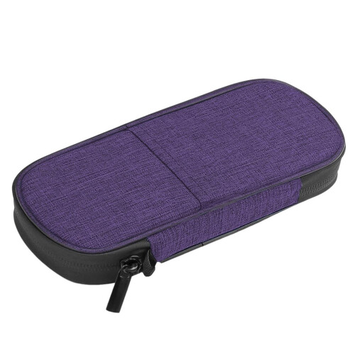 Bolsa térmica para insulina roxa 7,5 x 3,4 x 0,8 polegadas 2