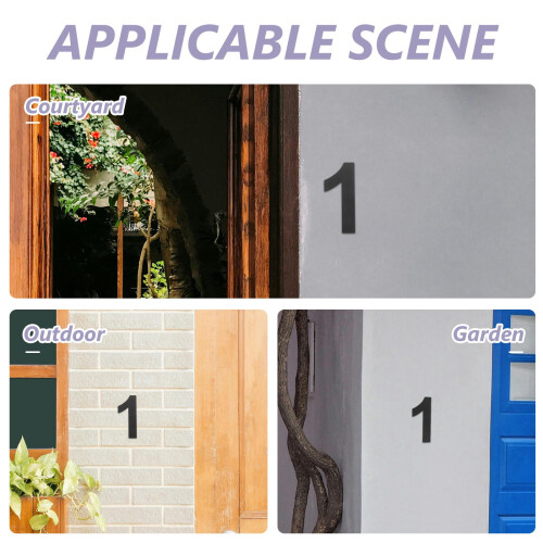 Ensemble de plaques de numéro de maison en acier inoxydable 1