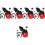 5Pcs Multi Rear Bike Light Magnetic Adjustable Angle High Brightness 3