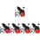 5Pcs Multi Rear Bike Light Magnetic Adjustable Angle High Brightness 4