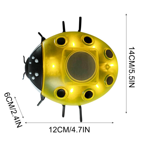 Lumini solare de grădină cu model Ladybug – alb cald, alee exterioară 2