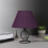 Abat-jour plissé violet pour lampe de table, coton-polyester 5