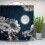 Polyester bruseforhæng med nattehimmeldesign 90x180cm 3