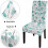 Esszimmerstuhlhussen mit Aquarellblumenmuster, 4er-Set 4