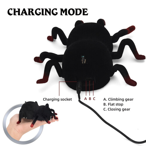 Remote Control Tarantula Toy – Wall-Climbing, Glowing 1