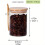 Conjunto de pote de vidro com tampa de bambu e colher (6 peças) 1